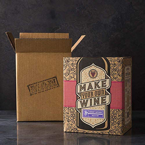 Man Crates Winemaking Kit - Includes Guide To Making Wine, 1 Gallon Glass Jug, Vineyard-Pressed Cabernet Sauvignon Juice, 5 Zork Bottle Closures and More - Great Gifts for Men