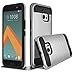 HTC 10 Case, HTC ONE 10 Case, HTC ONE M10, kaesar Slim Fit Brushed Metal Texture Hybrid Dual Layer Slim Protector Case Cover for HTC 10 - Silver