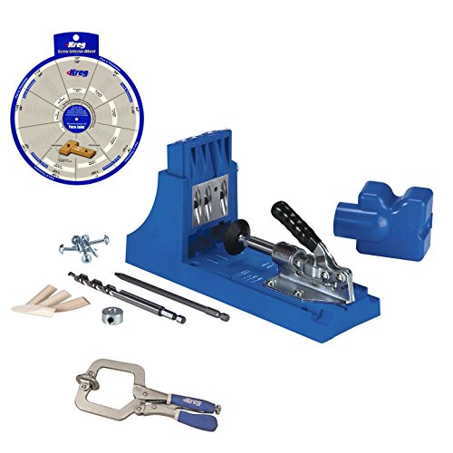 Kreg Jig K4 Pocket Hole System, KHC-PREMIUM Face Clamp, Screw Selector Wheel