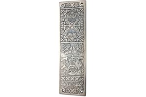 Adonai Hardware Decorative Brass Push Plate (9.9 Inch Melchizedek, Antique Brushed Nickel)