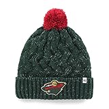 NHL Minnesota Wild Women's Fiona Cuff Knit Hat, One Size, Dark Green