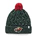 NHL Minnesota Wild Women's Fiona Cuff Knit Hat, One Size, Dark Green