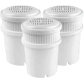 Aquabliss FWPC Replacement Water Filter Cartridge - White (3-Pack) | Extra-long-lasting cartridge reduces chlorine, sediment &amp; impurities for cleaner-tasting drinking water.