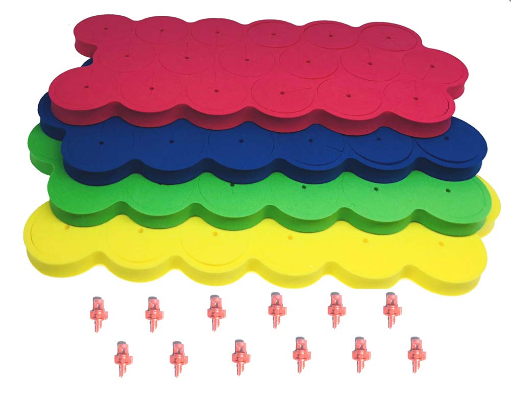 Photo 1 of 1.625 inch Cloning Collars 72 Pack and 12 Aeroponic Cloner Sprayers for HortiPots Clone Machine 35 Site 70 Site 140 Site (Mix-Colors Pack of 72)