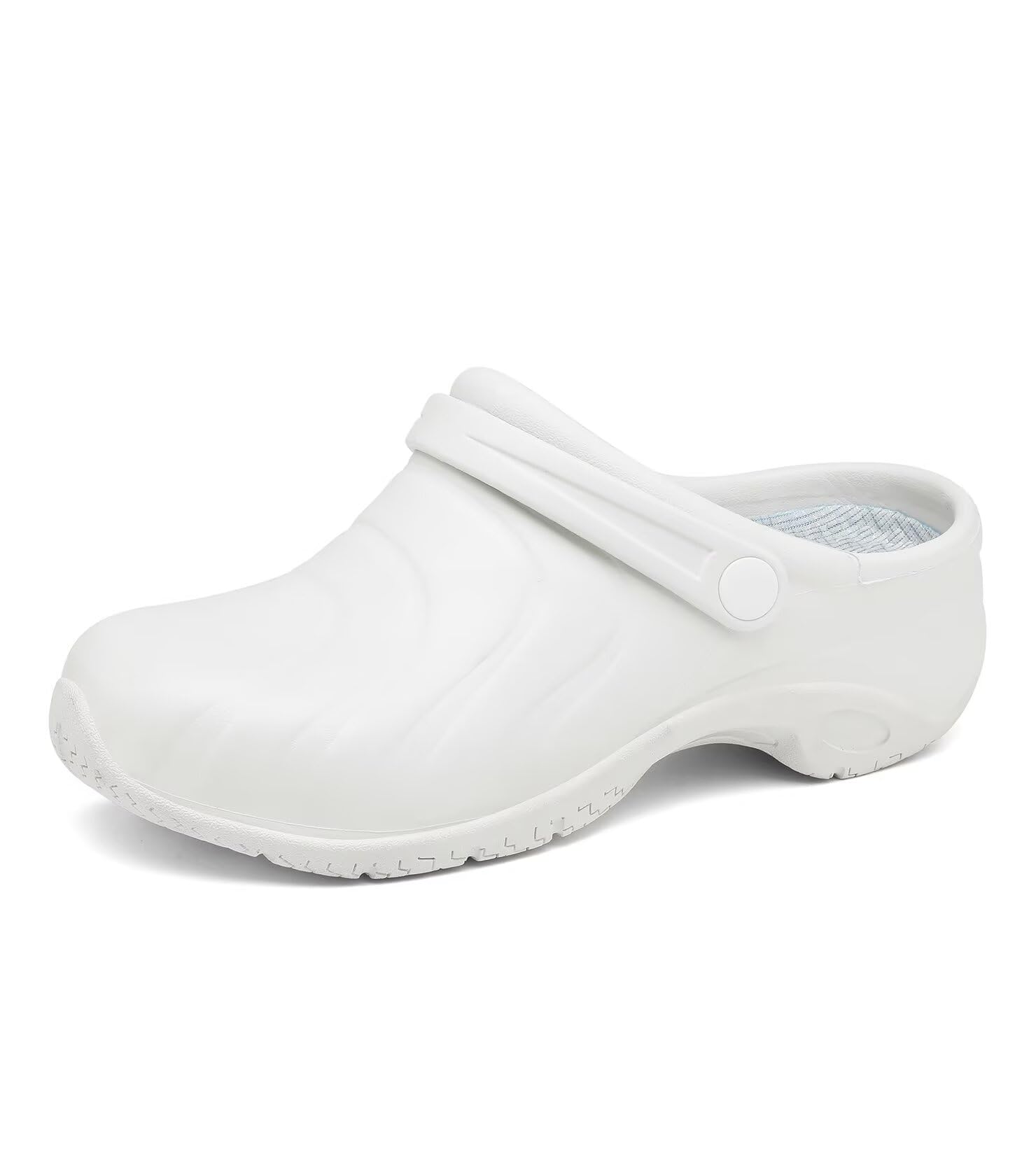 Photo 1 of Haifago Nurse Clogs for Women Lightweight Non-Slip Work Shoes, Waterproof Oilproof Chef Shoe White