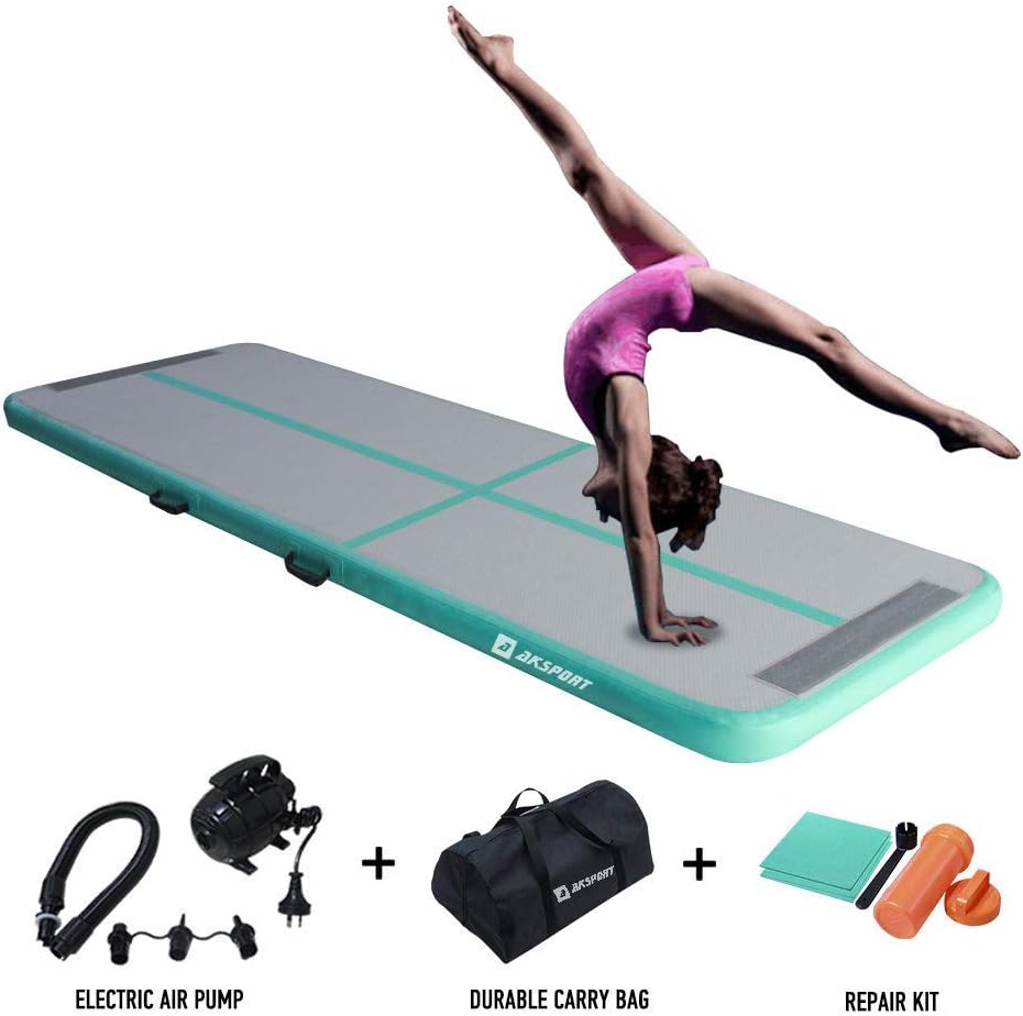 AKSPORT 10ft 13ft 16ft 20ft Air Track Tumbling Mat for Gymnastics