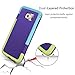TILL for Galaxy S6 Case, TILL[TM] 3 Color Hybrid Dual Layer Shockproof Case Extra Front Raised Lip Soft TPU & Hard PC Bumper Protective Case Cover for Samsung Galaxy S6 G9200 GS6 [Purple/Blue/Green]