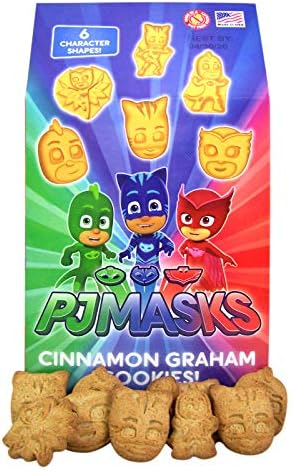 PJ Masks Character Shaped Cinnamon Graham Cracker Snacks for Kids, 7 oz