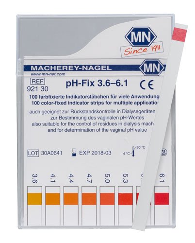 Macherey-Nagel, 92130, pH-Fix 3.6-6.1, Box of 100