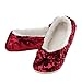 snoozies! Ballerina Bling Jewel Tone Metallic Shine Womens Cozy Slippers