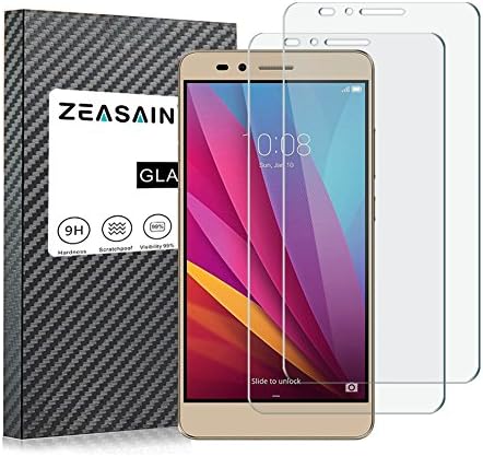 [2 Pack]ZEASAIN Huawei Honor 5X Screen Protector,Tempered Glass Screen Protector For Honor 5X 5.5 Inch ,0.26mm [3D Touch Compatible] with [9H Hardness][Bubble-Free][Anti-Scratch]