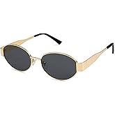 United S Retro Oval Sunglasses for Women Men Trendy Sun Glasses Classic Shades UV400 Protection