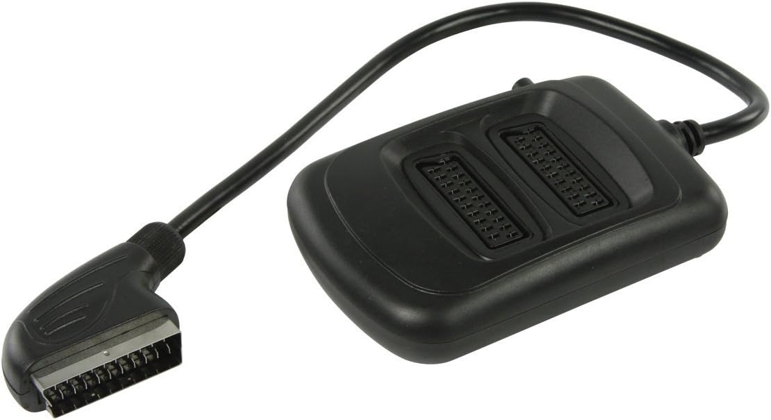 Pluskom 2 Way Switched Double Scart Adaptor Same day dispatch