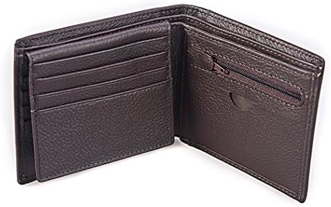 7 SAILS MEN'S LEAHTER Diamagnetism Bifold Brown color, Credit Card Protector