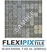 FLEXIPIXTILE, Sample, Aluminum Mosaic Tile, Peel & Stick, Kitchen Backsplash, Accent Wall, Silver Spoon