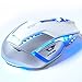 E-3LUE EMS601WHAA-NF Mazer II 2500 DPI Blue LED 2.4GHz Optical Portable Mobile Wireless Gaming Mouse Mice for Notebook, PC, Mac, Laptop, Computer, MacBook, White