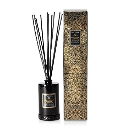 Voluspa Vermeil 6.5oz Reed Diffuser Makassar Ebony Peach