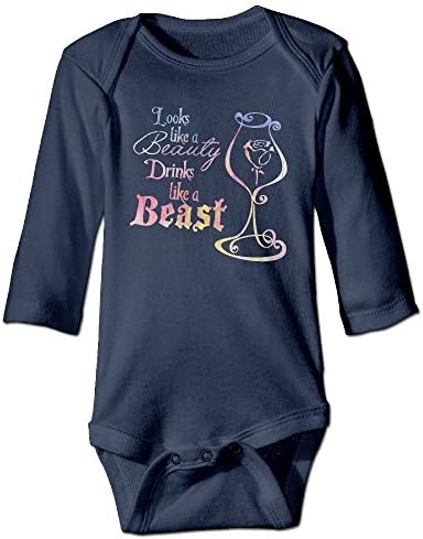 Looks Like A Beauty Drink Like A Beast Baby Long Sleeve Bodysuits 24 Months