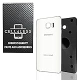 Samsung Galaxy Note 5 Replacement Rear Back Glass Back Cover w/ Removal Tool & Pre-Installed Adhesive - Fits N920 Models ANY CARRIER - 2 Logo (White Pearl)