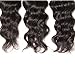 Unice 8A Grade Brazilian Natural Wave Hair 3 Bundles with Free Part Lace Closure 100% Virgin Human Hair Extensions Weave Natural Color (16 18 20+14'' Closure)