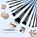 10 pcs Makeup Brushes Set - HEDILINA Professional Makeup Brush Kit, Eyebrow Eyeshadow Eyelash Lip Foundation Blush Powder Blending Concealer Brushes (Sapphire Blue)