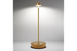 SHANGCAI Cordless Table Lamps Rechargeable, 6000mAh Battery Operated LED Desk Lamp Outdoor Waterproof Portable Touch Dimmable Table Night Light for Patio Restaurant Dining Home Bronze