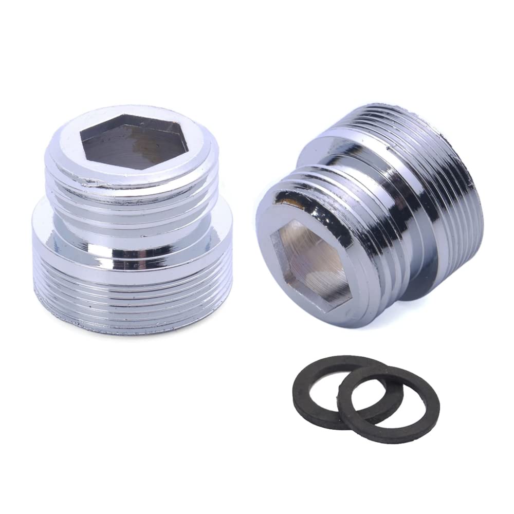 HATOOLHA® Faucet Adapter, Brass Male NPT Thread Tap Aerator Adapter to Connect G1/2" Water Hose Adapter for Garden Hose Water Filter (M18 - G1/2")