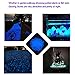 StillCool 100pcs Glow in The Dark Garden Pebbles for Walkways Plants Fish Tank Decor Luminous Stones (Sky Blue)