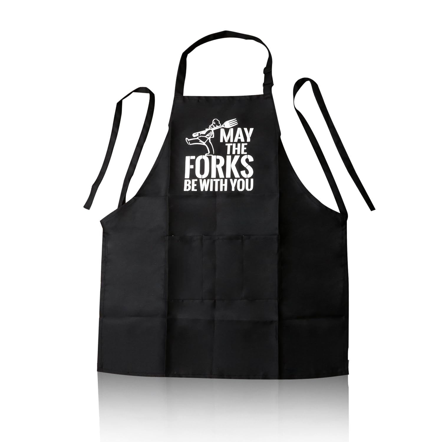 Bojueshaw Cooking Aprons,Adjustable Kitchen Apron,Oil Proof Chef Apron,Unisex Waterproof Bib Apron with 3 Pockets for Baking Gardening Bar Craft BBQ Coffee