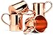 Moscow Mule Copper Mugs Set of 4 by Coppertisan - Handmade of 100% Pure Copper - Best Moscow Mule Mugs with Moscow Mule Recipes (Classic - Set of 4)