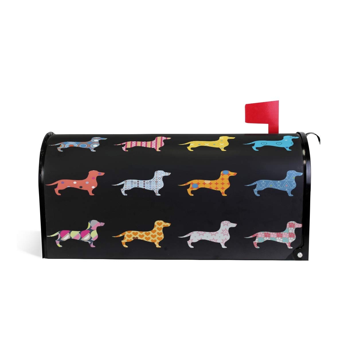 WOOR Decorative Dogs Dachshund Mailbox Cover MailWraps Garden Yard Home Decor for