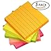 Selizo Super Sticky Notes Lined, 3 in x 3 in, 100 Sheets/Pad, 5 Colors (5)