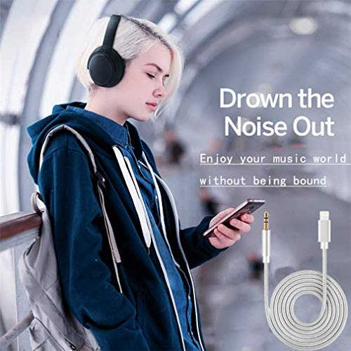 Aux Cable for Car for iPhone X/XS/8/8Plus/7/7Plus Jack to 3.5mm Male Audio Adapter for Headphones Jack Cable Aux Cord for Car Stereo, Headphone, Speaker Compatible with All iOS Systems 3.3ft - Thumbnail 6