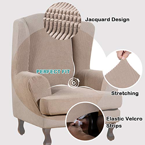 image for Turquoize Ultra Soft Stretch Wing Back Arm Chair Furniture Cover Slipc