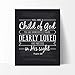 Child of God Quote Sign, Christening Gift, Baptism Gift, Unique Communion Gift or Baby Gift, Perfect for a Godson or Goddaughter Gift - Beautiful Typography Artwork by Ocean Drop Designs