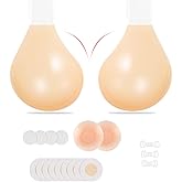Sticky Bra for Large & Saggy Breasts – Invisible Lift Push Up Bra, Reusable Strong Adhesive No-Show Sticky Boobs