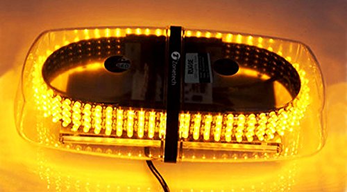 Zone Tech Emergency Warning LED Mini Bar Strobe Light - Premium Quality Heavy Duty Amber Emergency Hazard Warning LED Mini Bar Strobe Light w/ Magnetic Base