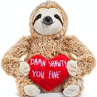 Light Autumn Valentines Day Stuffed Animals - Girlfriend Gifts - Valentine Sloth Bear for Her - Cute Funny Vday Gifts for Boyfriend