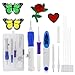 Fixget Magic Embroidery Pen, Punch Embroidery Needles Embroidery Stitching Punch Craft Embroidery Patterns Punch Needle Kit Knitting Sewing Tool for DIY Threaders Sewing Cross Stitching (Type 1)