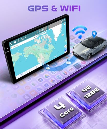 4G+128G Wireless Carplay Android Car Radio for Renault Captur Clio 2011-2018 9 Inch Incell Screen Car Radio with Android Car GPS Navi WiFi Mirror Link Bluetooth FM/RDS/EQ/SWC Rear Camera