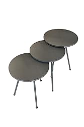 Set of 3 Nesting END Tables - Round Stacking Coffee