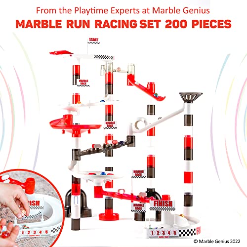 Marble Genius Marble Run Racing Set 200Piece Marble Run Racing Set