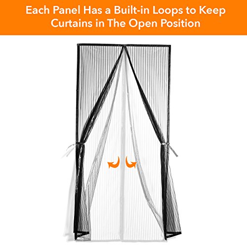 Lexi Home Upgraded Magnetic Screen Door - Door Screen with Strong Long Magnets, Hands-Free Bug Screen, Great for Patio - RV and Pet Screen Door