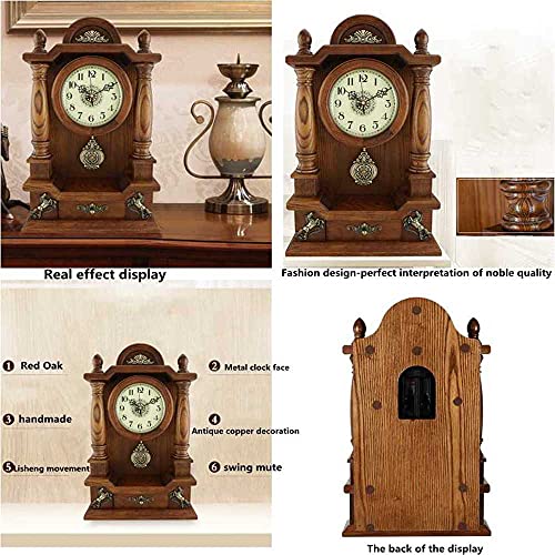 Antique Mantel Clocks,Mantle Grandfather Clock with Chimes,Metal