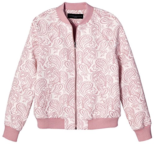 Victoria beckham women s blush floral jacquard bomber j…