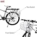 Arltb Lift Off Folding Bike Basket Rust Proof Easy Installation on Front Handlebar & Rear Seat Capacity 44lbs Suitable for Folding Bikes and Some Mountain Bikes - Black/Silver