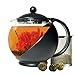Tea Infuser Pot with Removable Steel Infuser, Tempered Glass, Serves 3 cups (25 Fluid Ounces) (Color Assorted)