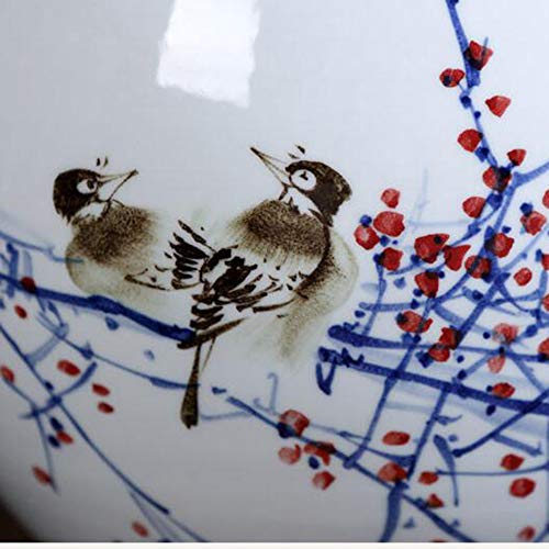 Home Living Room vase Decoration Hand-Painted Blue and White Porcelain vase Decoration Ceramic Flower vase vase Study Table vase Decoration