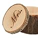 Tinksky 2pcs Wedding Ring Box Wooden Printed Mr Mrs Shabby Chic Ring Box Valentine's Day Gift Box