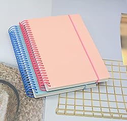 Large Spiral Notebook With Bandage, 4 Pcs 10.2 Inch